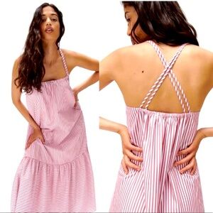 Zara Women's striped Maxi Dress